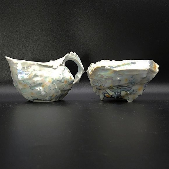 Royal Bayreuth Nautilus Shell Creamer/Sugar Luster - Picture 1 of 13